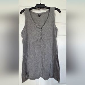 Torrid Charcoal Button-Front Tank Top